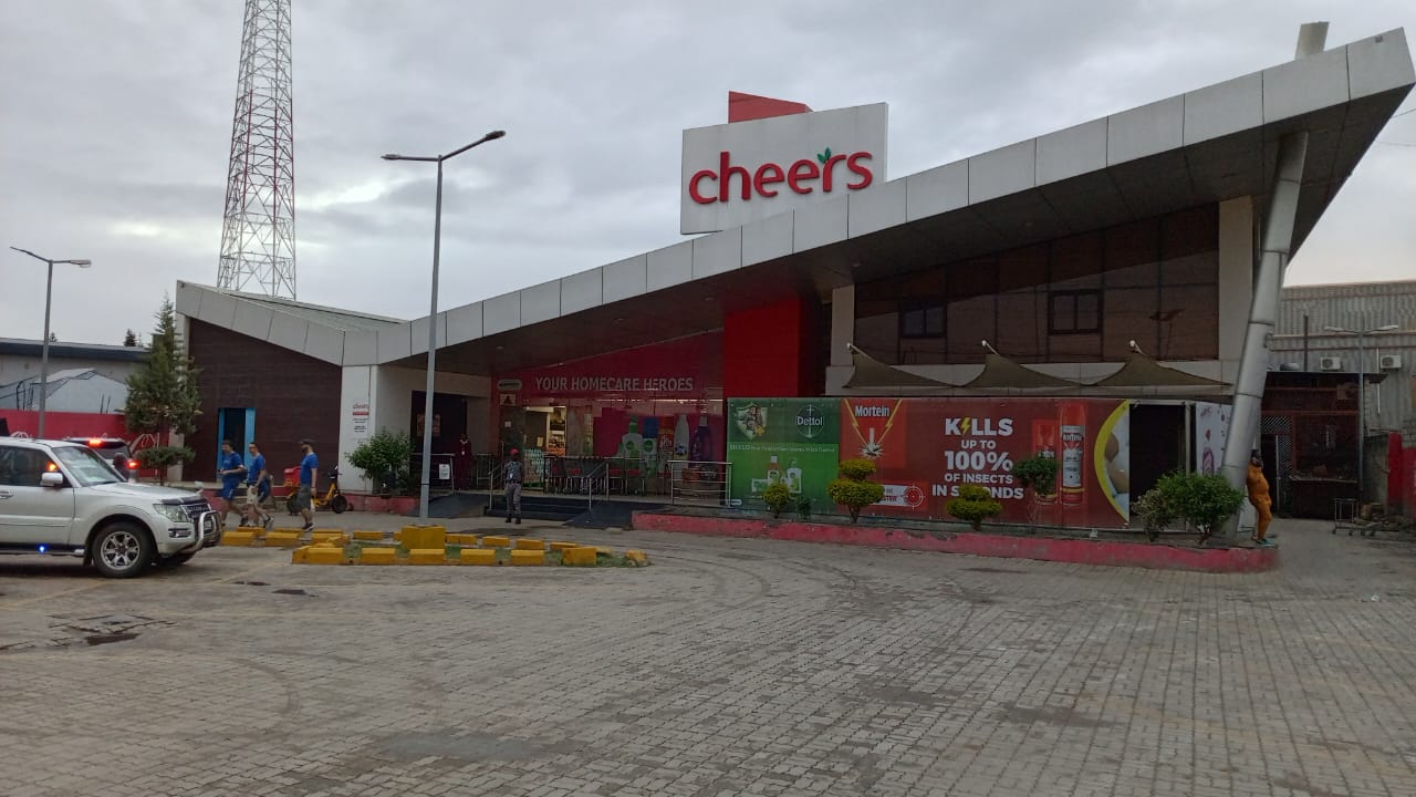 Inside Cheers Hypermarket store in Lusaka — wide aisles, fresh food and everyday essentials