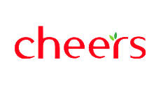Cheers Hypermarket logo in red text with green leaf accent